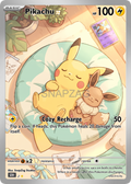 Custom Pikachu and Eevee "Cozy Recharge" Custom Illustration Rare 02/100 SnapZag Fan Art