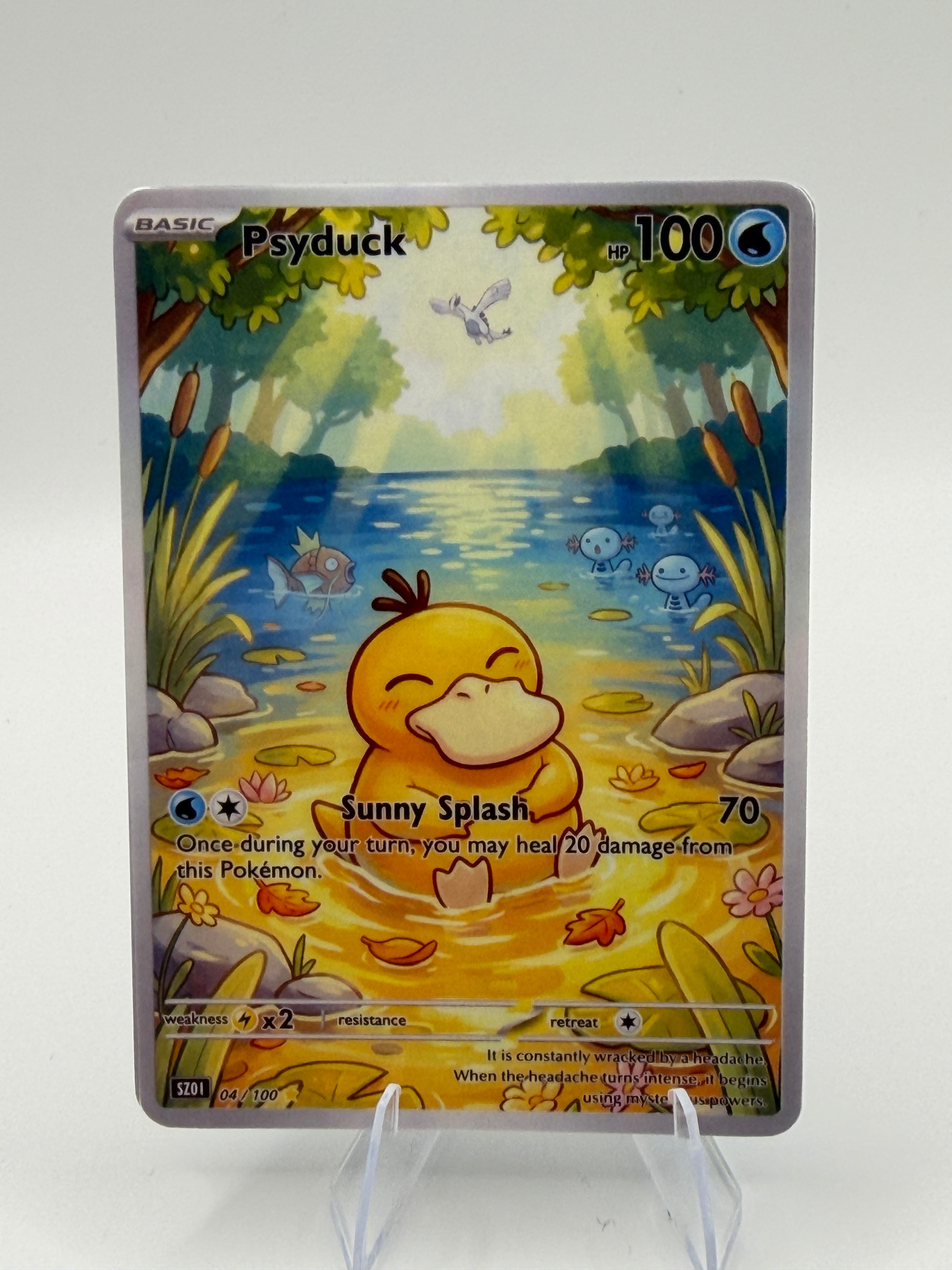 Custom Psyduck "Sunny Splash" Custom Illustration Rare 04/100 SnapZag Fan Art