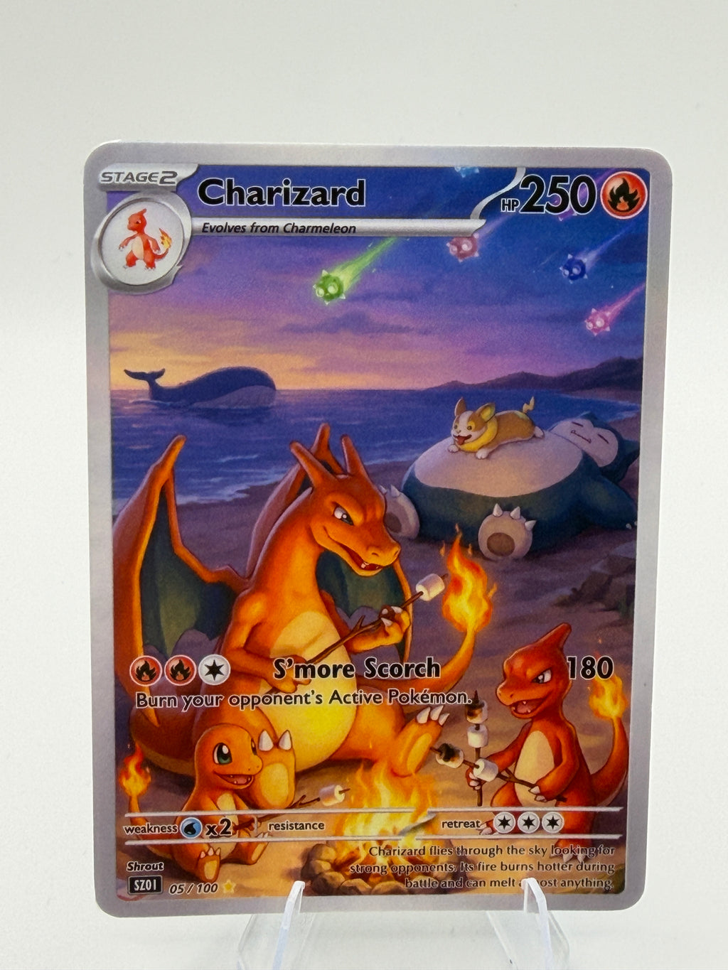 Custom Charizard "S'more Scorch" Custom Illustration Rare 05/100 SnapZag Fan Art