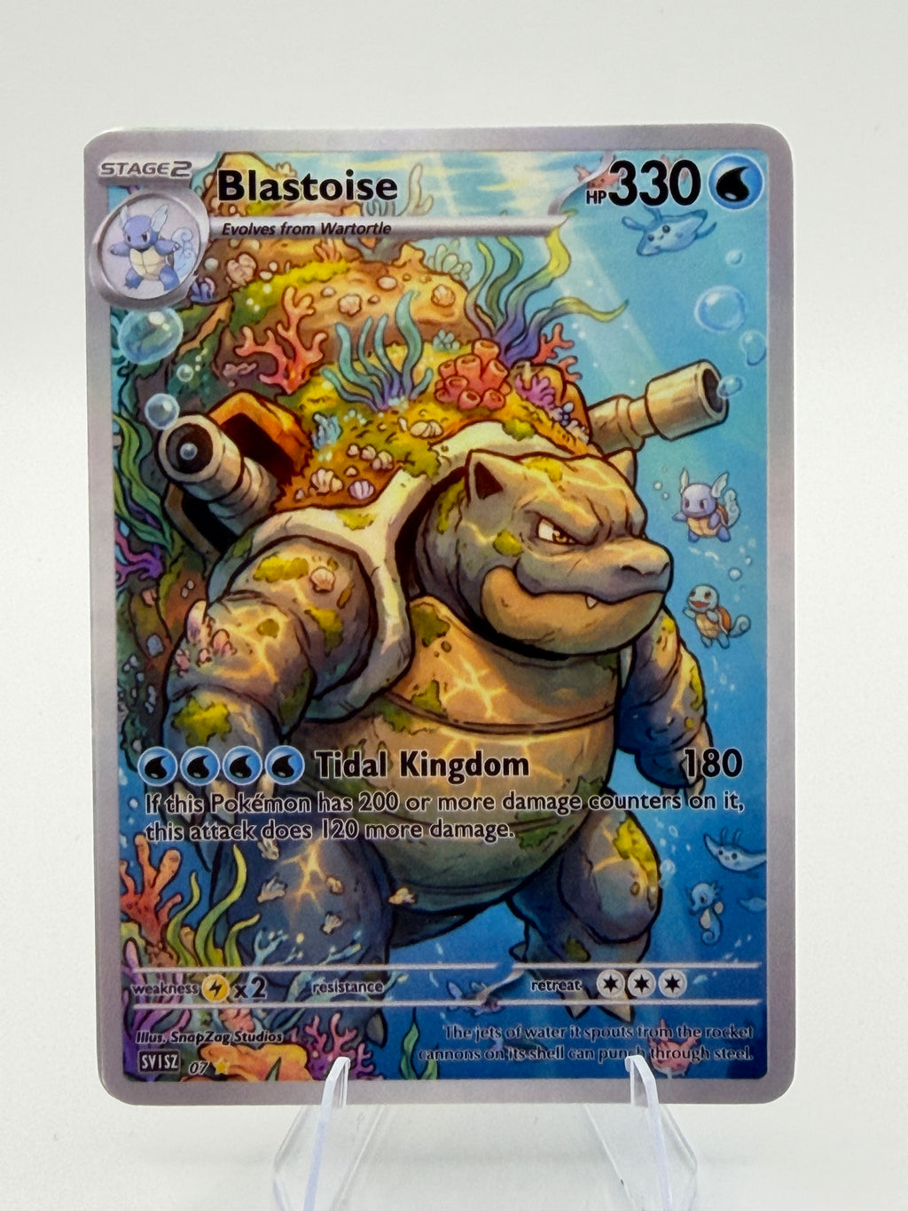 Custom Blastoise "Tidal Kingdom" Custom Illustration Rare 07/100 SnapZag Fan Art