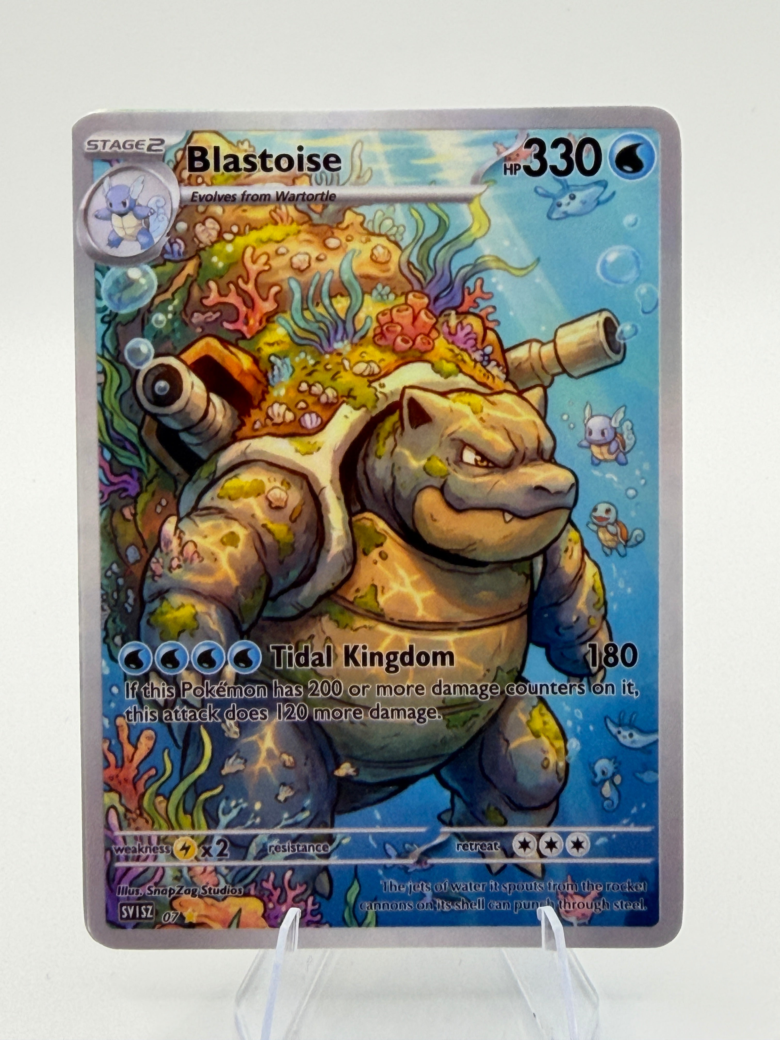 Custom Blastoise "Tidal Kingdom" Custom Illustration Rare 07/100 SnapZag Fan Art