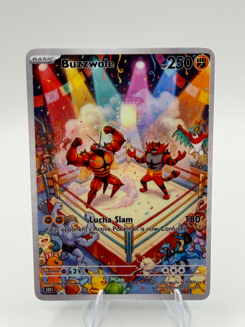 Custom Buzzwole "Lucha Slam" Custom Illustration Rare 09/100 SnapZag Fan Art