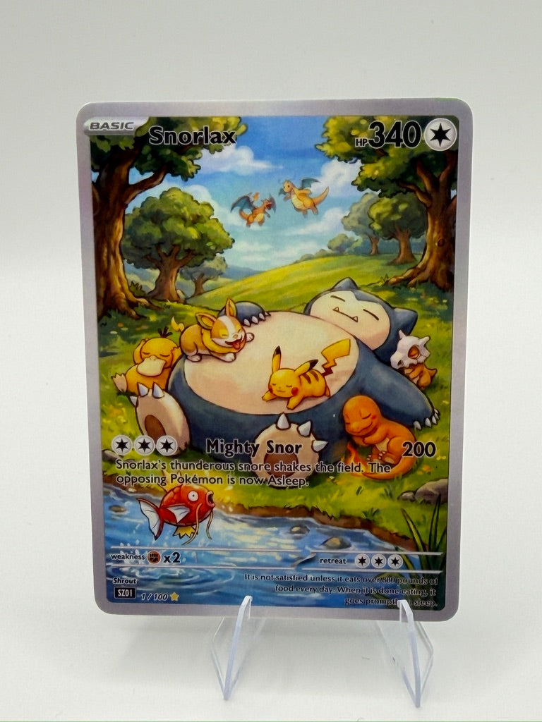 Custom Snorlax "Mighty Snor" Custom Illustration Rare 01/100 SnapZag Fan Art